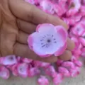 Artificial plum blossom flowers DIY craft artificial flower petals for party decor. - Pink