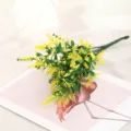Artificial yellow lavender flower fake plant bouquet for home decor room floral arrangement - Yellow