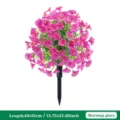 Artificial morning glory flower stake for garden yard decoration, pink plant ornament. - Fuschia