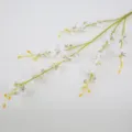 Artificial dancing orchid flower branch fake silk oncidium for home living room decor - White