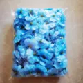 Blue artificial silk flower heads bulk pack fake floral decor for DIY crafts weddings parties - 100 Pieces / Blue