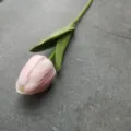 Künstliche PU Tulpen Blume Rosa Einzelstiel für Heimdekoration und schöne Tischdeko - Hellrosa