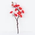 Artificial Plum Blossom Branch Red Fake Flower Fake Plum Branch Home Decor Living Room - Red