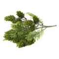 Artificial pine cones branches fake pine needles green plants for home floral decor. - Green