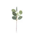 Artificial Eucalyptus Branch Fake Leaves DIY Floral Arrangement Greenery Home Decor - 9 Heads Pointed Leaves with Fruit