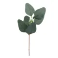 Kunstmatige eucalyptus tak met witte vrucht, nepplant voor huisdecoratie vaas arrangement. - 05C