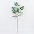 Artificial willow leaf bundle, green faux plant branch for wedding floral decor. - Green Single Piece