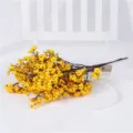 Artificial yellow gypsophila flower bouquet for home decor and wedding party decoration. - Orange, 1 Stem