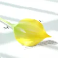 Petite fleur artificielle lys arum PU seule branche pour déco maison mariage photo - Jaune