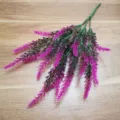 Artificial lavender flower bunch purple plastic plant for home wedding party decoration new - Fuschia