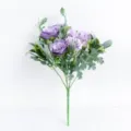Artificial purple rose hydrangea bouquet for wedding party home decor and photography props. - Purple
