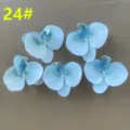 Blue gradient artificial Phalaenopsis orchid flower heads for wedding DIY decoration. - 24#