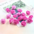 3.5cm PE foam rose artificial flower heads pink for wedding party DIY home decoration - Rose Red