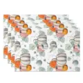 Thanksgiving linen placemat autumn festival table decoration tableware mat set for home - 30*45cm / Style 17 (Pumpkin Vine)