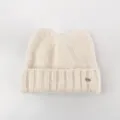 Süße Katzenohren Strickmütze für Damen, Herbst Winter warme weiche Wollmütze in Beige. - Beige