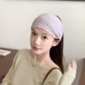 Atmungsaktives Mesh breites Stirnband für Damen, elastisches kühlendes Haarband zum Gesicht waschen. - Einheitsgröße / Hellrosa