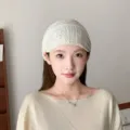 Atmungsaktives Mesh Stirnband für Damen, elastisches Haarband für Gesichtsreinigung weiß - Einheitsgröße / Beige