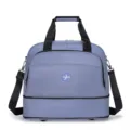 Large capacity travel duffel bag waterproof business luggage bag lightweight fitness gym bag for men - Light Blue