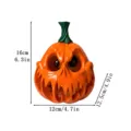 Halloween hollow pumpkin resin ornament detail view, spooky desktop decor for festival party gifts. - Hollow Pumpkin Small Size