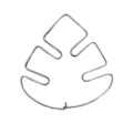 Metal Monstera Leaf Plant Support Stake For Garden Flower Pot Climbing Frame Silver - Silver Monstera Leaf