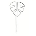 Monstera leaf metal plant support trellis for indoor potted climbing plants garden tools - Silver Monstera Leaf Stand