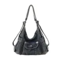 Bolso de hombro de mezclilla retro Y2K mochila informal multifuncional estilo vintage - Azul Vintage
