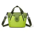 Bolso Bandolera de Nylon a Cuadros Verde Mujer Bolso de Mano Casual Ligero Gran Capacidad - Verde