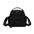Bolso bandolera minimalista negro para trabajo, gran bolso casual elegante para uso diario. - Negro