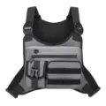 Bolso de pecho táctico para hombre, bolsa de utilidad multi bolsillo, deporte al aire libre. - Gris