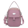 Moderna rosa bolso de hombro cruzado multifuncional para mujer, elegante bolso de teléfono. - Rosa