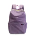 Purple casual backpack, large capacity waterproof nylon school bag for travel and outdoor. - Purple