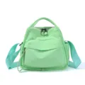 Lightweight green nylon crossbody shoulder handbag for women casual commuter daily use - Emerald Green