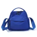 Blue multi-way nylon casual handbag, versatile shoulder cross-body bag for daily commute. - Blue