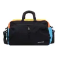 Bolsa de viaje colorida con múltiples compartimentos para deportes y viajes cortos. - Negro