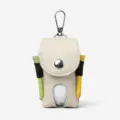Genuine leather golf ball pouch variant, portable waist hanging golf accessory bag. - Off White