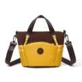 Chic plaid small handbag for women, stylish contrast color travel lightweight mini bags. - Dark Brown