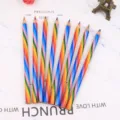 Bunte Regenbogen-Bleistifte aus Holz mit 4-Farb-Kernen, süßes Schüler Malgeschenk für Kinder. - Einzelstück / HB