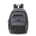 Mochila escolar casual gris de gran capacidad para viajes y uso diario de portátiles. - Gris
