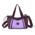 Bolso de viaje morado ligero para mujer, gran bolso bandolera para deporte y fitness. - Púrpura