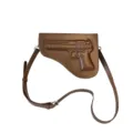 Bolso Bandolera Hombre Piel PU Forma Pistola Diseno Moto Bolsa Hombro Tendencia - Forma de Pistola Lanzadora / Tostado