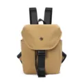 Mochila casual pequeña para viajes y uso diario, diseño de cuadros caqui ligero y elegante - Caqui