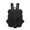 Mochila pequeña con patrón de cuadrícula negra mochila de viaje ligera para el día a día - Negro