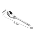 Cuillère à Soupe en Acier Inoxydable 316 Poli Miroir Cuillère Bébé 16.5cm Longue - 316 Argent Grand