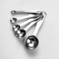 Stainless steel measuring spoons set baking kitchen coffee powder measuring tool - 5-Piece Set (Water Polished)