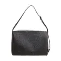 Bolso de hombro de lona con estampado de leopardo oscuro, bolso de axila de gran capacidad. - Gris