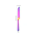 Couteau à gâteau arc-en-ciel en acier inoxydable 26.8cm pour pâtisserie de fête. - Couteau à Gâteau Multicolore