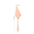 Pelle à gâteau en acier inoxydable finition or rose avec marquages de dimensions précis. - Pelle à Gâteau Or Rose