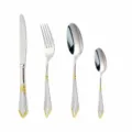 Ensemble de couverts de table occidentaux en acier inoxydable taille et poids spécification - Set de 4 pièces / Argent
