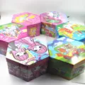 46 piece kids stationery gift box hexagonal packaging set with colorful cartoon design - Male Style