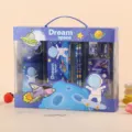 Children's space theme stationery gift box set with water bottle and pencil case. - Blue Space Style